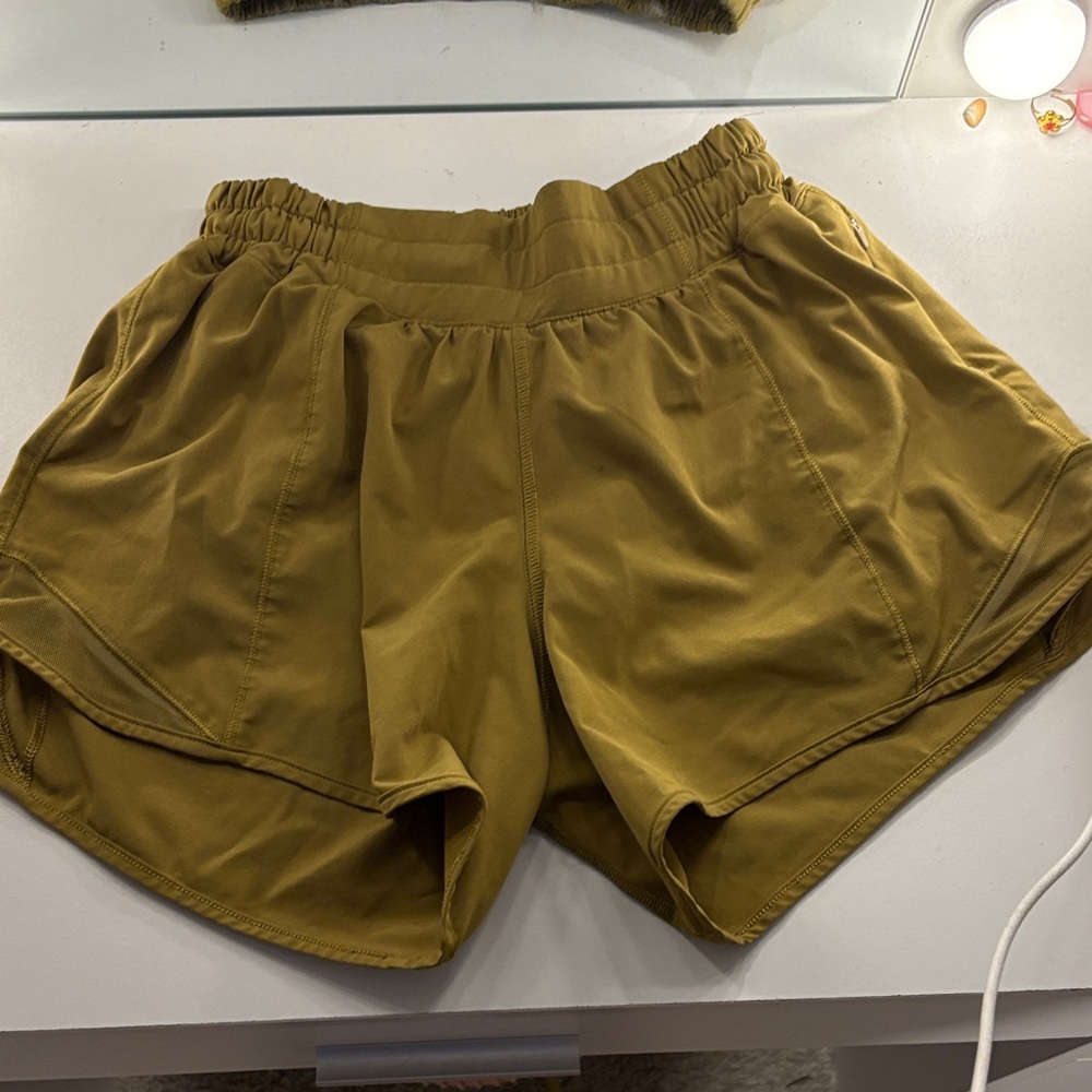 Lululemon Athletica Mustard Yellow Women's Athletic Shorts